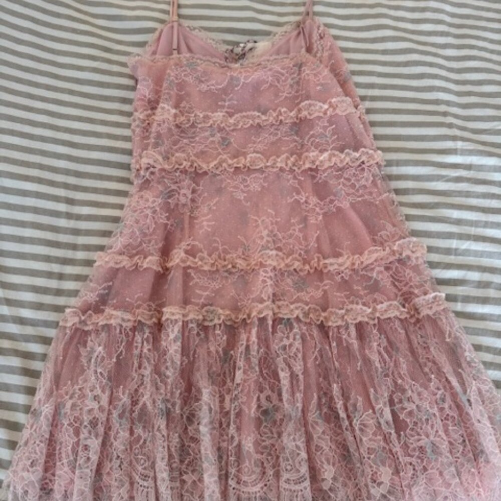 LoveShackFancy Galilea Chantilly Lace Mini Dress  $495.00 2 - Picture 10 of 11